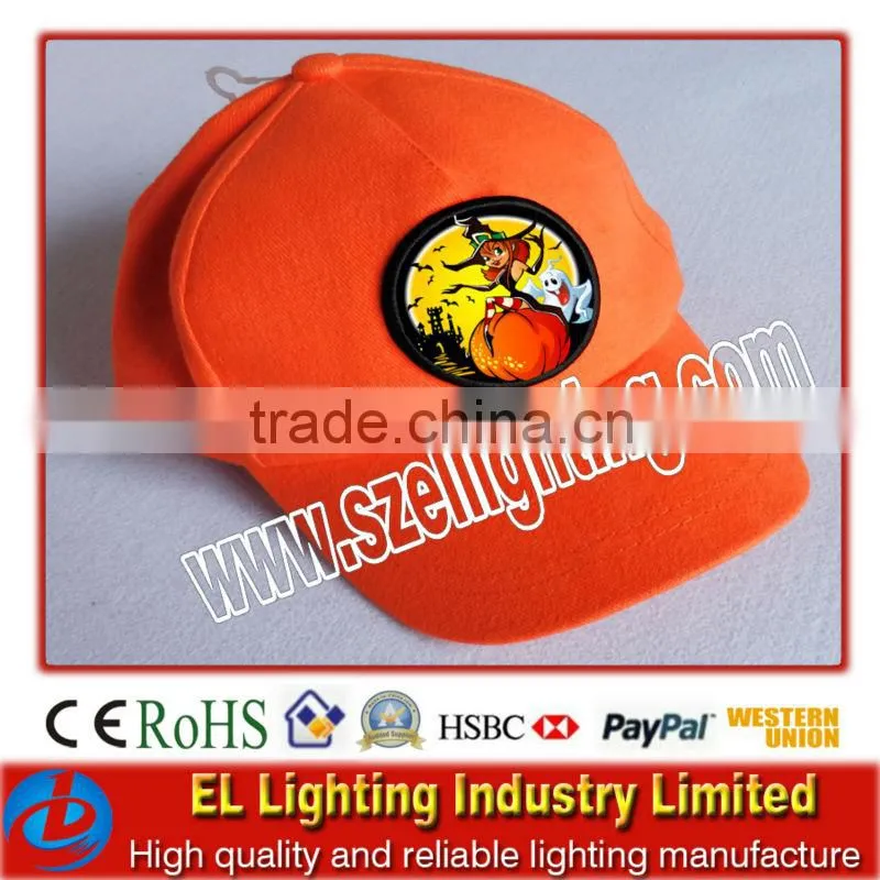 El customized panel t shirt ,6*6cm size panel el cap