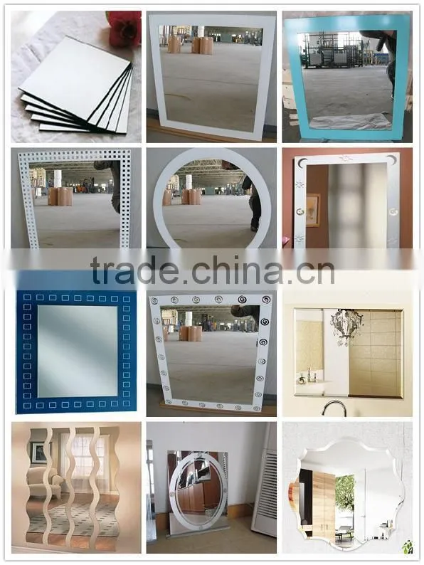 3mm 4mm 5mm frameless waterproof hang on door mirror, hanging deco, hanging mirror