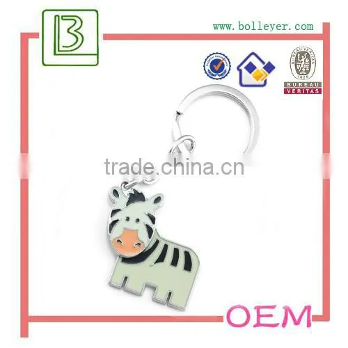 custom metal enamel elephant shaped keychain