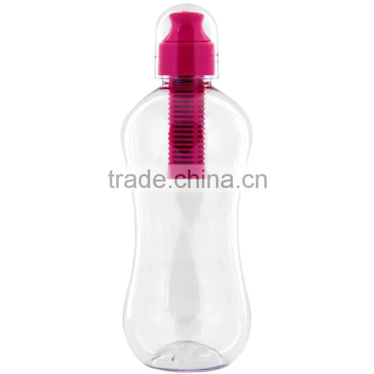 550ML Carbon Filter Water Bottle,PET Water Bottle With Filter,Water Filter Bottle