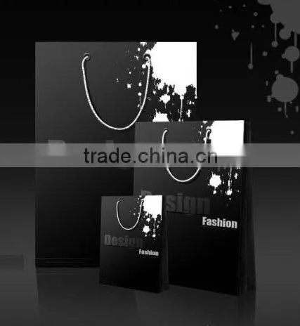 hot stamped logo paper shopping bag