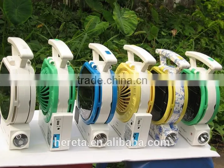 Shenzhen factory direct sale multifunction solar power bank with radio and fan