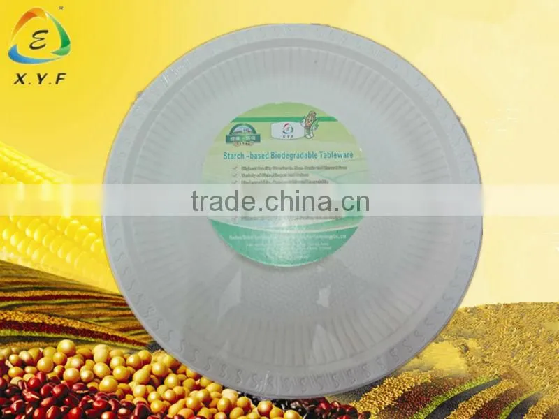 6 inch biodegradable plate, disposable cornstarch plate:XYFD-06