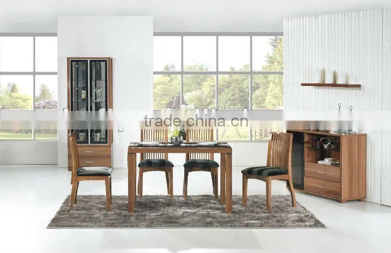Modern glass top dining room set furniture