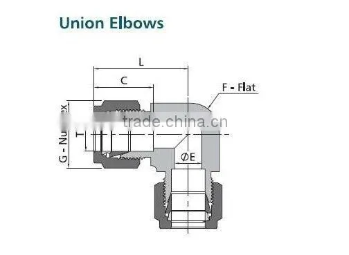 Union elbow (instrument tube fitting)