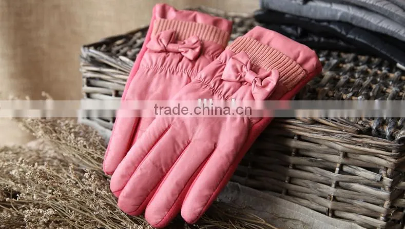 New Arrival Ladies's Ribbon Touch Screen Gloves With Multi Colors