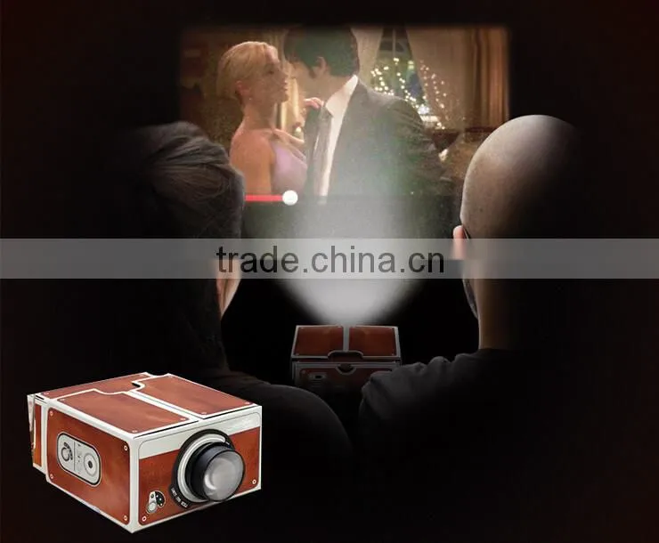 Lowest DIY mini cardboard android mobile phone smartphone LCD projector