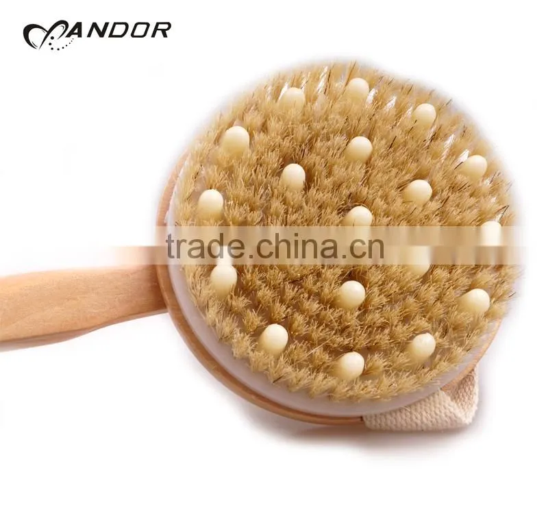 Hot&new natural bristle bath body brush