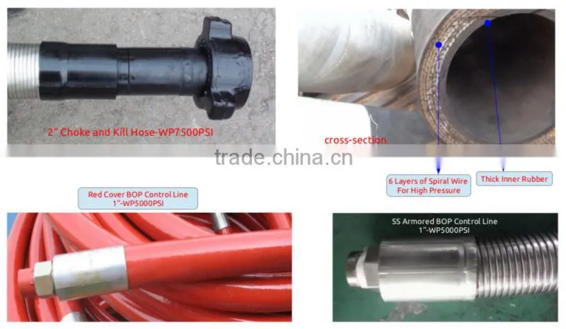 Bop control line rubber hose
