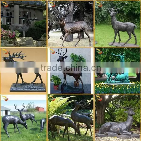 Home Decor Metal Bronze Elk Statue Sculpture for Sale