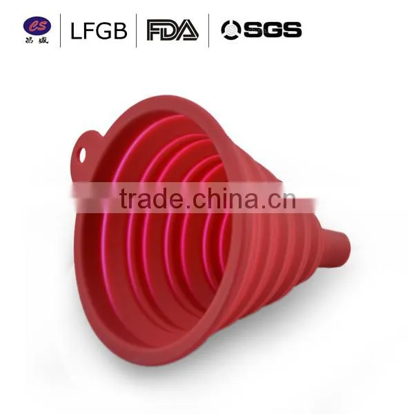 Food grade factory price durable silicone funnel with FDA / LFGB
