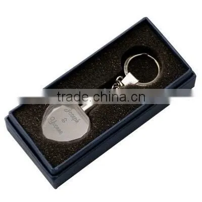 Wholesale DIY 3d laser engraved crystal led keychain/key rings/keyholder for company promotional gifts