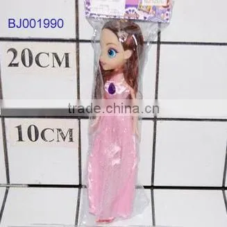 Cute fashion princess doll plastic musical little barbiee girl