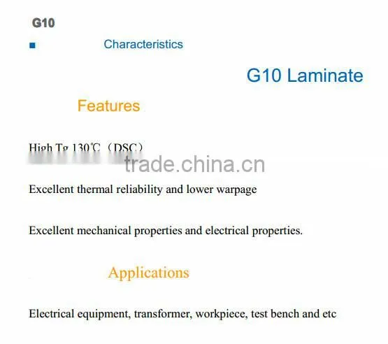 G10 Epoxy insulating sheet insulation sheets