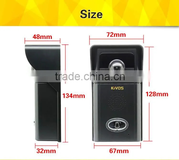 KiVOS newest 3.5 inch support up to 2 cameras and 3 monitors. KDB303 wireless video door phone