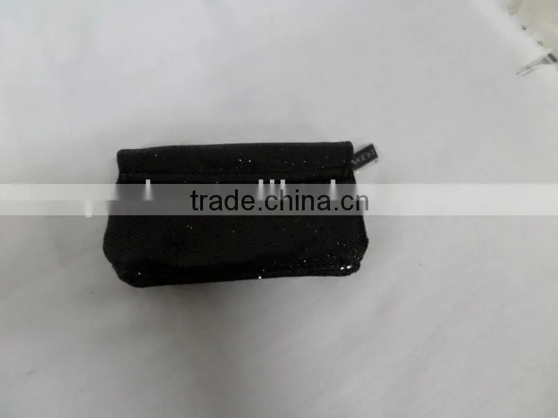 2015 fashion black glitter cosmetic bag