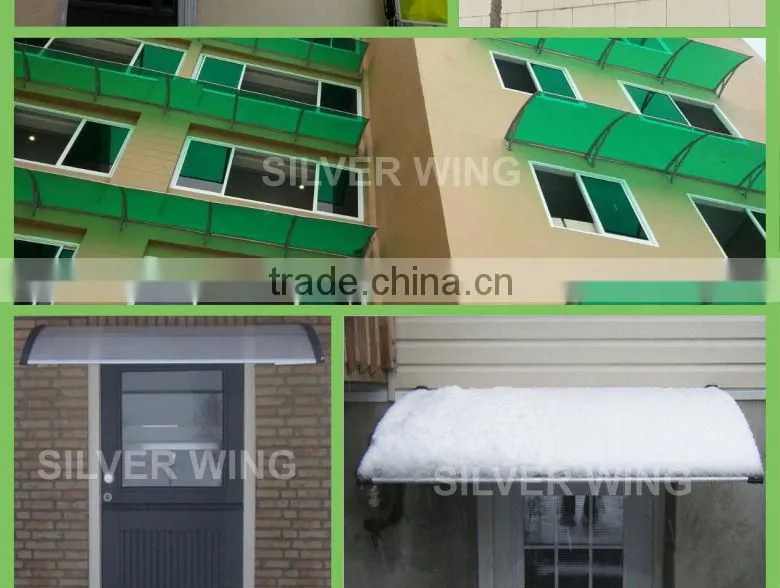 Hot sale Elegant shade DIY polycarbonate durable canopy for door or window