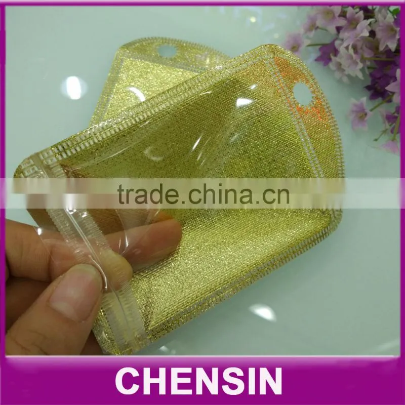 8.5*13cm(3.35*5.1")accessories zip pouch/pvc small bag/plastic packaging sleeve/poly bag