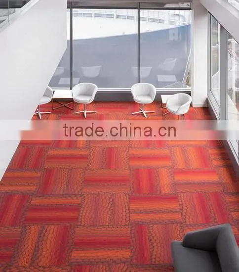 tiles flooring PP carpet tile,jacquard carpet tiles,PP carpet tile with stripe pattern