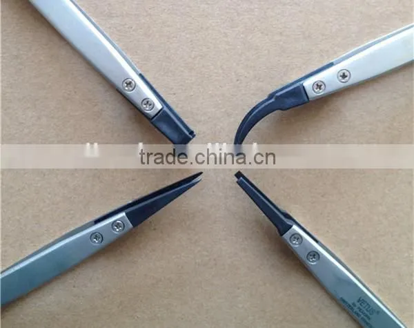 Replaceable Tip Stainless Steel Tweezers/precise vetus tweezer