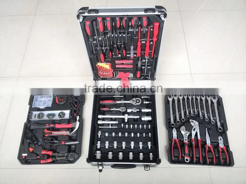 186 pcs aluminum case tool set 186pcs kraft tool set Swiss kraft tools set
