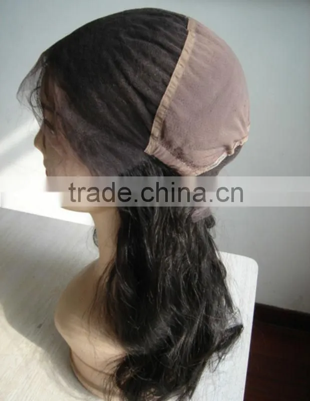 16inch body wave natural black Brazilian virgin human hair full lace wigs swiss lace silk base OEM professional factory price