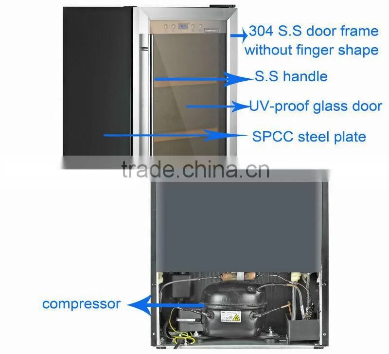 66 Bottle Horizontal Compressor Wine Chiller