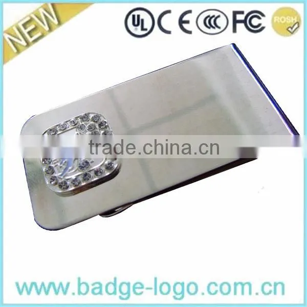 cheap custom logo metal money clip