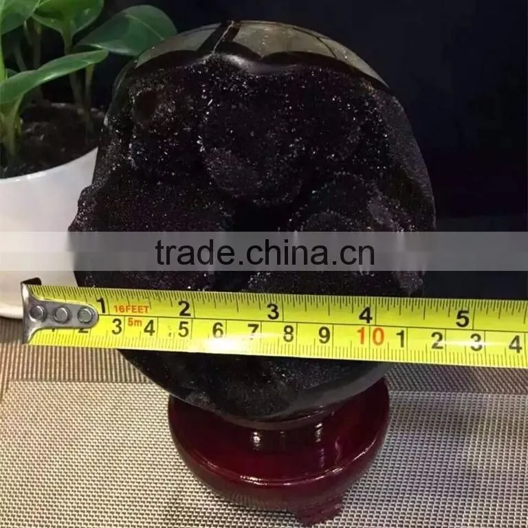 Natural Rock Septarium Geode Crystal Stone Ball Hemisphere Ornaments