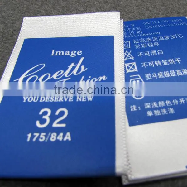 Combining Polyester Size Label Care Label
