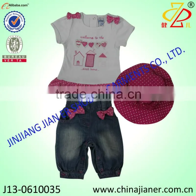 new summer fashion cotton boy 3pcs gift set