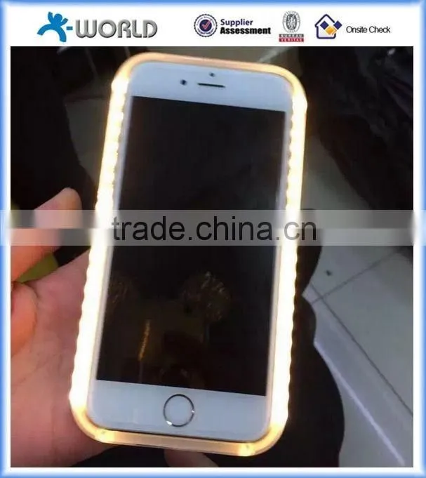 Light up your face while selfie! Selfie LED light up phone case for iphone 6