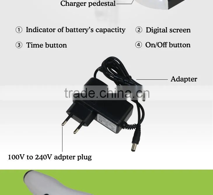 1400mw/cm2 plastic oled screen wireless dental led curing light