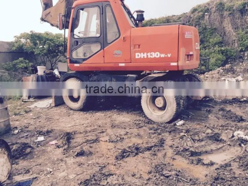 Best condition DH130W-V used daewoo excavator, also DH150,DH140,DH220,DH225,DH300 avaliable