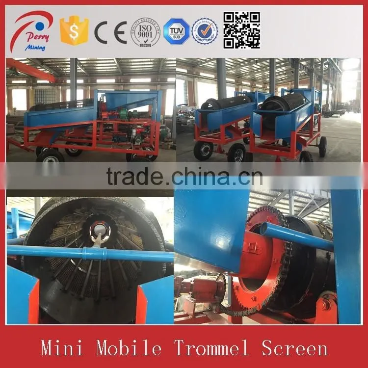 Popular YMT Model Moible Trommel Gold Washing Machine In Ghana