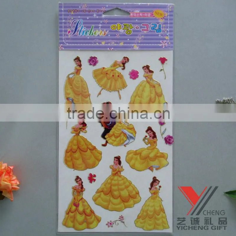 Beautiful laser sticker glitter butterfly sticker craft for promotion