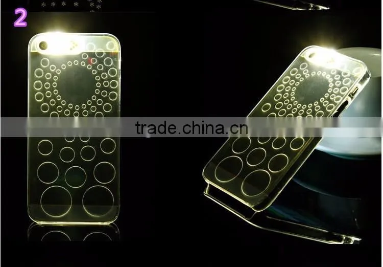 LED Light Flash TPU+PC Hybrid Phone Case for iPhone 6 iphone 5S Light Phone cases
