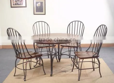 metal table and chairs dining room furniture metal dining set 1+4 set