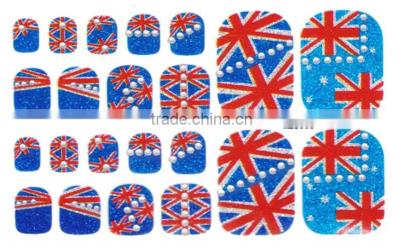 22pcs nail polish sticker toe nail art sticker