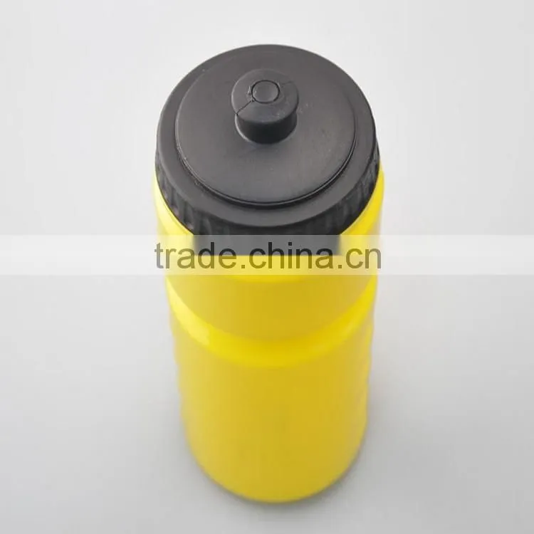 high quality yellow squeeze PE clear plastic drinking water bottles for travel
