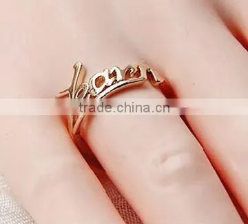Fashion alloy letter ring,2013 new jewelry for women,Fashion accessories