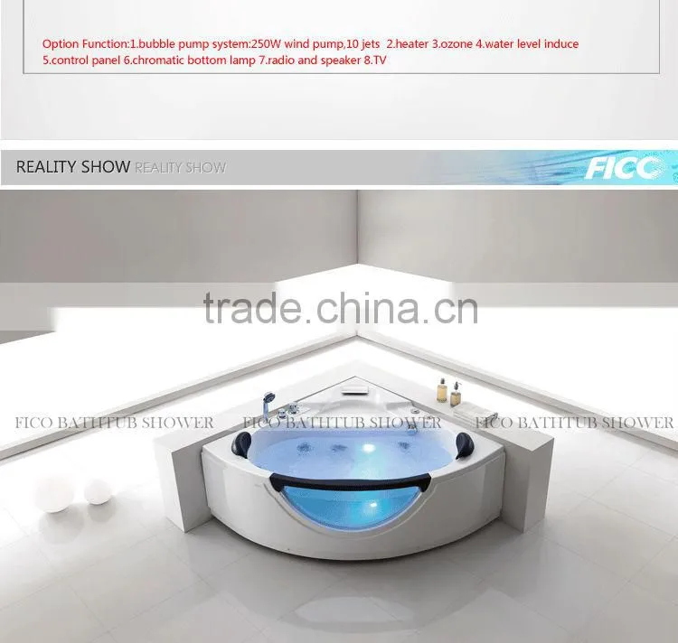 FC-255.BLwith blue front glass ,glass bathtub