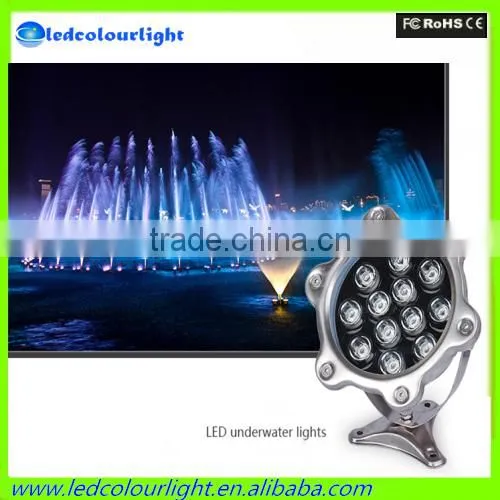 Super waterproof DMX fountain light 12v/24v IP68 dmx rgb 9w 18w 27w led underwater light