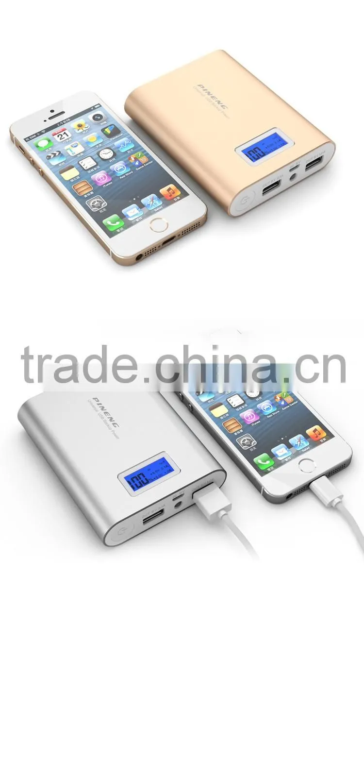 Pineng PN-988 universal portable aluminum power bank 10000mAh