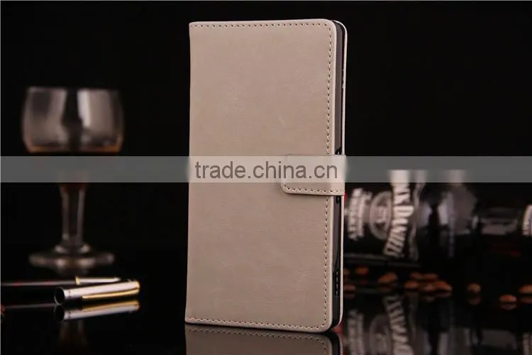 High Grade anti-dirt credit card purse stander Leather Flip Case Cover for Sony Xperia Z3