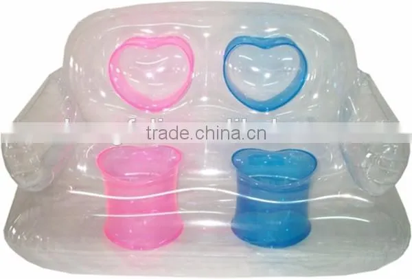 Clear transparent inflatable chesterfield sofa air couch for promotion
