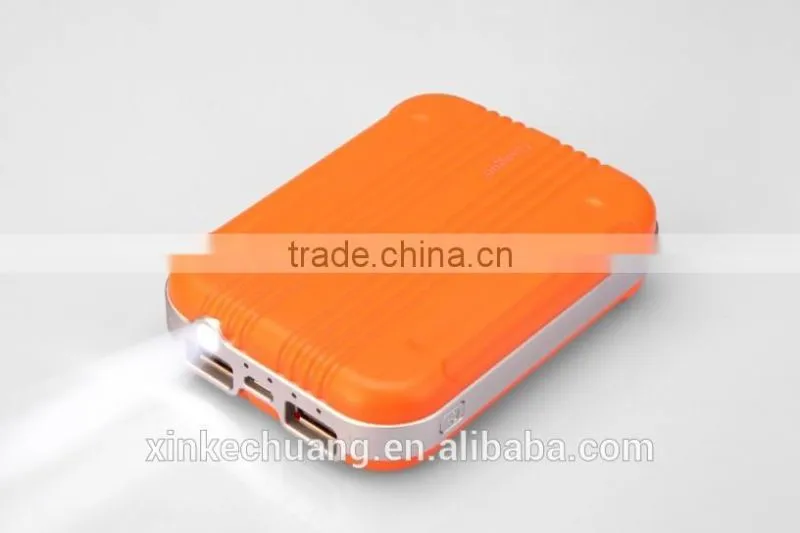 Guoguo 2016 new design suitcase style 8000mah 2A output travel portable power Bank for iphone7