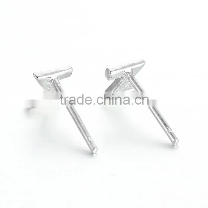 Fashion Korean 925 Silver Set Alphabet Letters Earings for Women