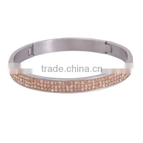 wholesale newest crystalstainless steel bracelet 2014