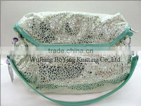 stamped suede bag fabric